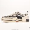 xVESSEL G.O.P. Low Unisex Canvas Vulcanized Sneakers with Deconstructed Overlapping Cork Platform