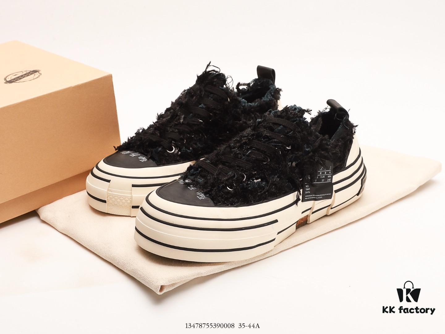 6930e8156e68136f4d9b2dc5 Wu Jianhao's Personal Avant-garde Brand xVESSEL G.O.P. Low Unisex Canvas Vulcanized Sneakers with Deconstructed Layered Cork Thick Sole for Height Increase
