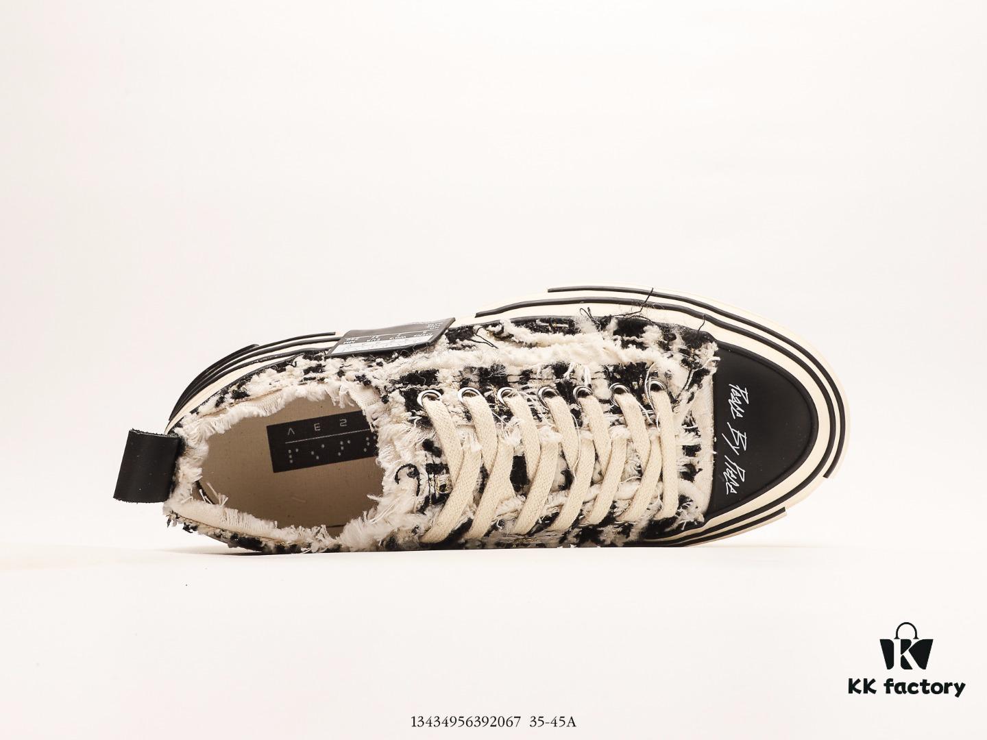 xVESSEL G.O.P. Low Unisex Canvas Vulcanized Sneakers with Deconstructed Overlapping Cork Platform