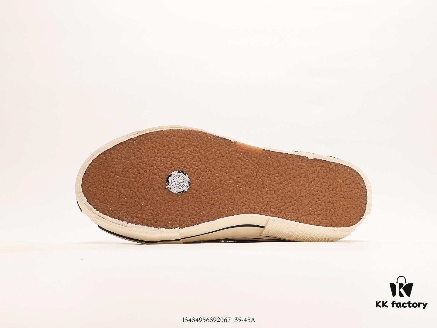 xVESSEL G.O.P. Low Unisex Canvas Vulcanized Sneakers with Deconstructed Overlapping Cork Platform