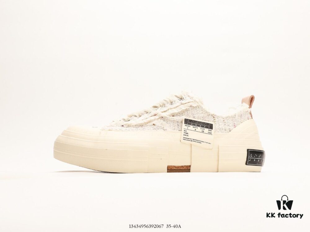 6930e81d6e68136f4d9b2dd1 xVESSEL G.O.P. Low Unisex Deconstructed Overlapping Platform Cork Low-Top Canvas Vulcanized Sneakers by Van Ness Wu's Personal Avant-Garde Brand
