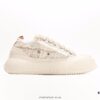 6930e8226e68136f4d9b2ddb Wu Jianhao's Personal Avant-garde Brand xVESSEL G.O.P. Low Unisex Canvas Sneakers with Deconstructed Overlapping Cork Thick Sole and Vulcanized Flat Shoe Design
