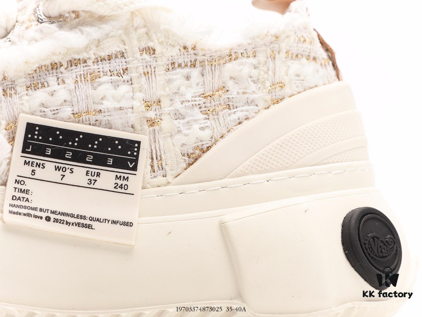 6930e8256e68136f4d9b2dde Wu Jianhao's Personal Avant-garde Brand xVESSEL G.O.P. Low Unisex Canvas Sneakers with Deconstructed Overlapping Cork Thick Sole and Vulcanized Flat Shoe Design