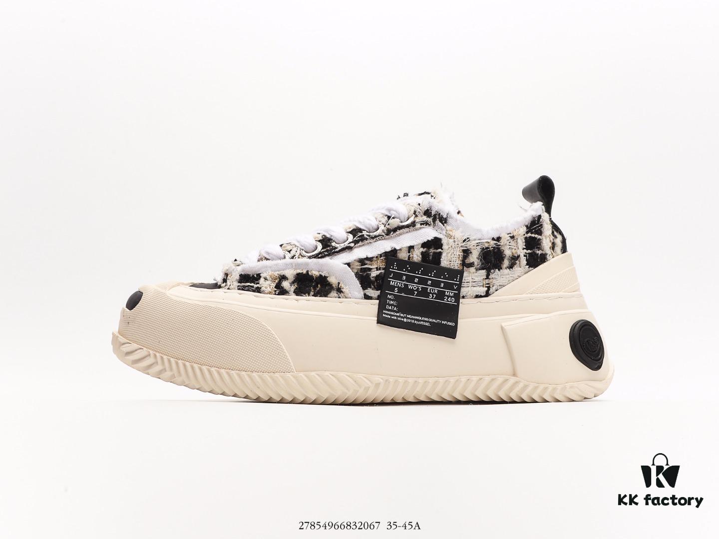 6930e8266e68136f4d9b2ddf xVESSEL G.O.P. 2.0 MARSHMALLOW Lows, Deconstructed Overlapping Platform Cork Low-Top Canvas Vulcanized Sneakers from WU JIANHAO's Fashion Label