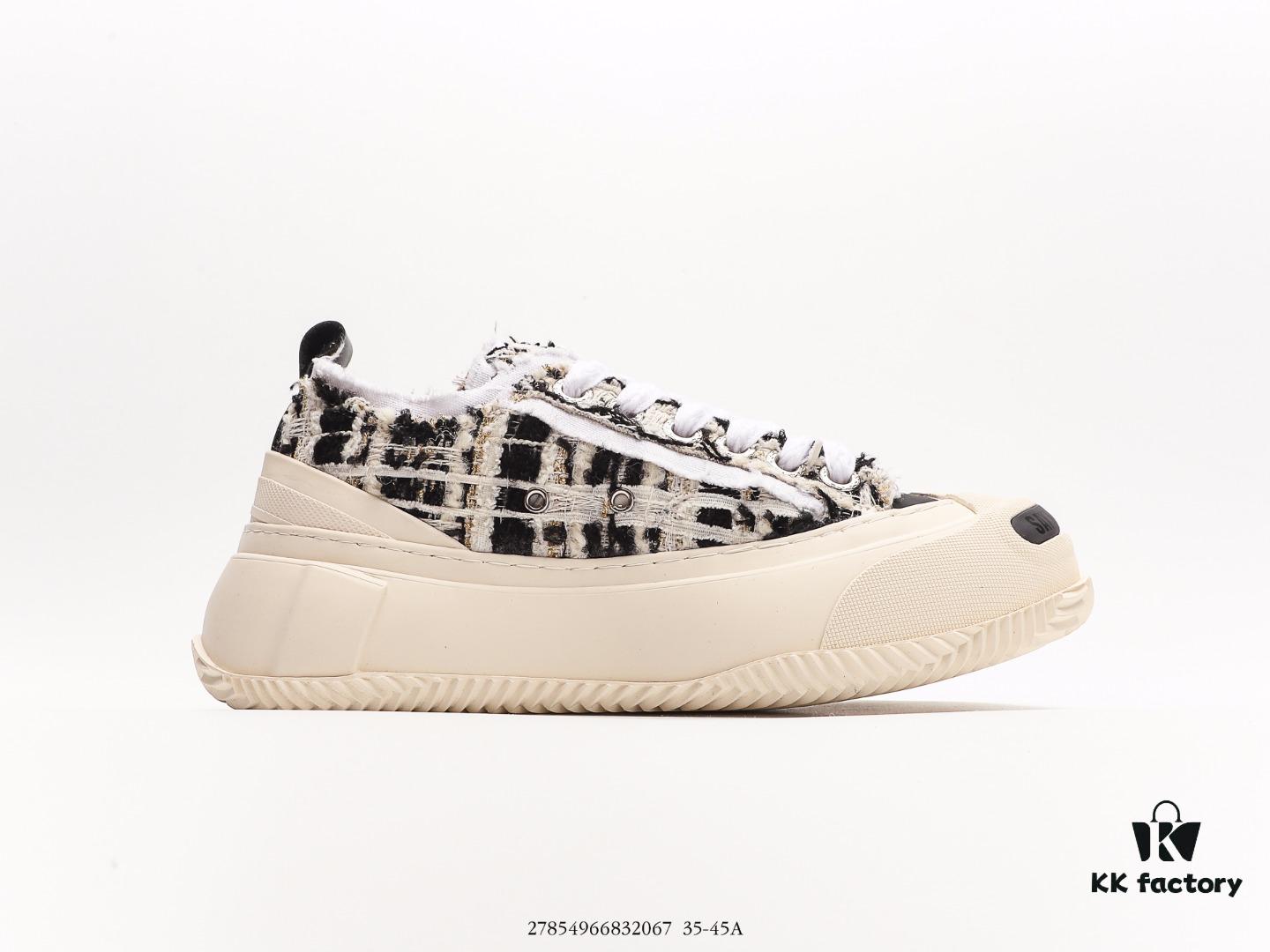 6930e8276e68136f4d9b2de4 xVESSEL G.O.P. 2.0 MARSHMALLOW Lows, Deconstructed Overlapping Platform Cork Low-Top Canvas Vulcanized Sneakers from WU JIANHAO's Fashion Label