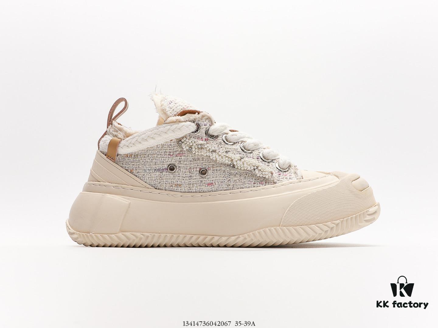 6930e8316e68136f4d9b2df3 Wu Jianhao 2.0 - SMILENCE Hidden Edition! xVESSEL G.O.P. 2.0 MARSHMALLOW Lows 'Peace by Piece' Deconstructed Overlaid Platform Canvas Vulcanized Shoes