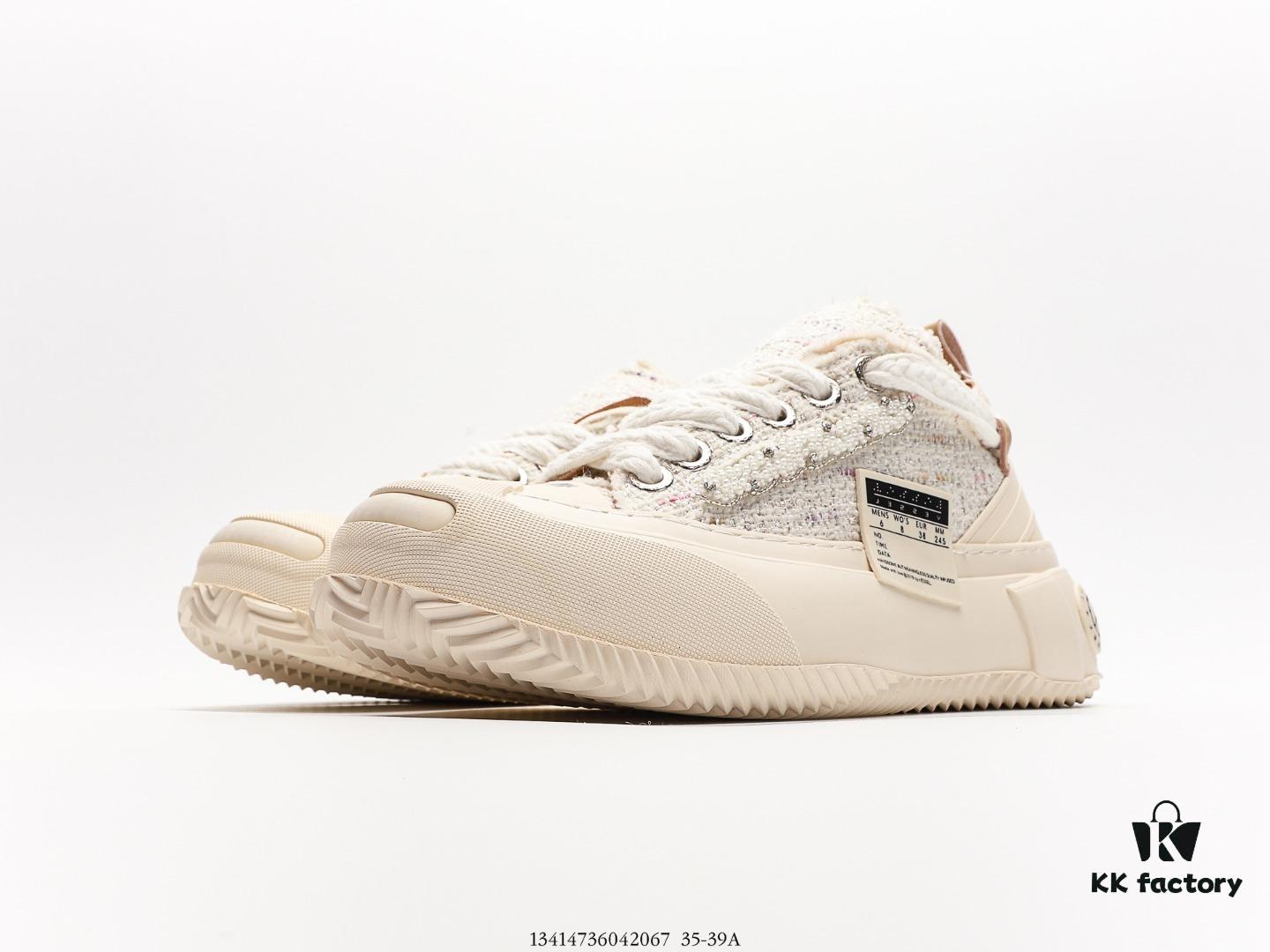 6930e8326e68136f4d9b2df4 Wu Jianhao 2.0 - SMILENCE Hidden Edition! xVESSEL G.O.P. 2.0 MARSHMALLOW Lows 'Peace by Piece' Deconstructed Overlaid Platform Canvas Vulcanized Shoes