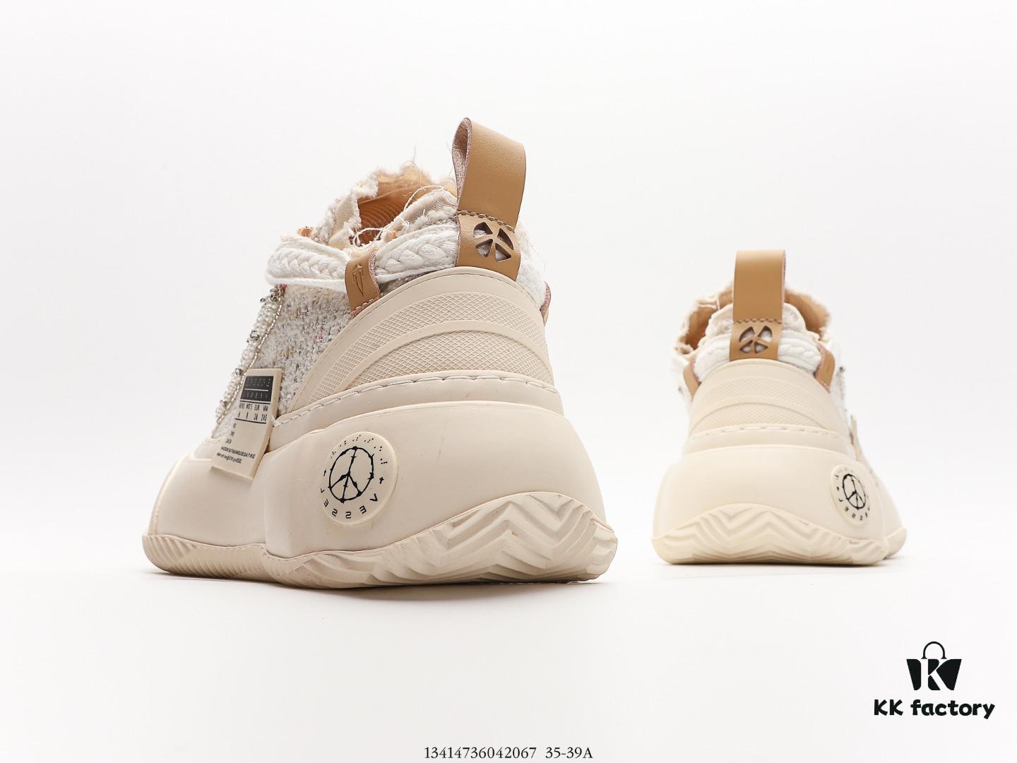 6930e8326e68136f4d9b2df6 Wu Jianhao 2.0 - SMILENCE Hidden Edition! xVESSEL G.O.P. 2.0 MARSHMALLOW Lows 'Peace by Piece' Deconstructed Overlaid Platform Canvas Vulcanized Shoes