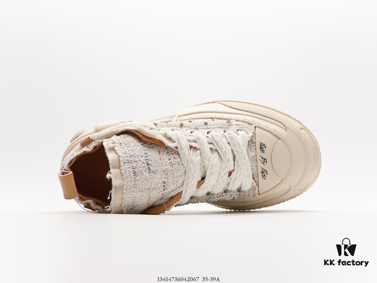 6930e8326e68136f4d9b2df7 Wu Jianhao 2.0 - SMILENCE Hidden Edition! xVESSEL G.O.P. 2.0 MARSHMALLOW Lows 'Peace by Piece' Deconstructed Overlaid Platform Canvas Vulcanized Shoes