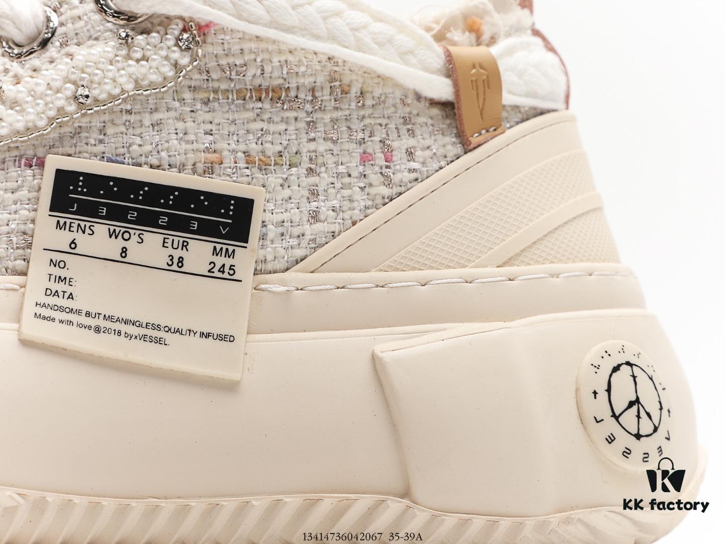 6930e8336e68136f4d9b2df9 Wu Jianhao 2.0 - SMILENCE Hidden Edition! xVESSEL G.O.P. 2.0 MARSHMALLOW Lows 'Peace by Piece' Deconstructed Overlaid Platform Canvas Vulcanized Shoes