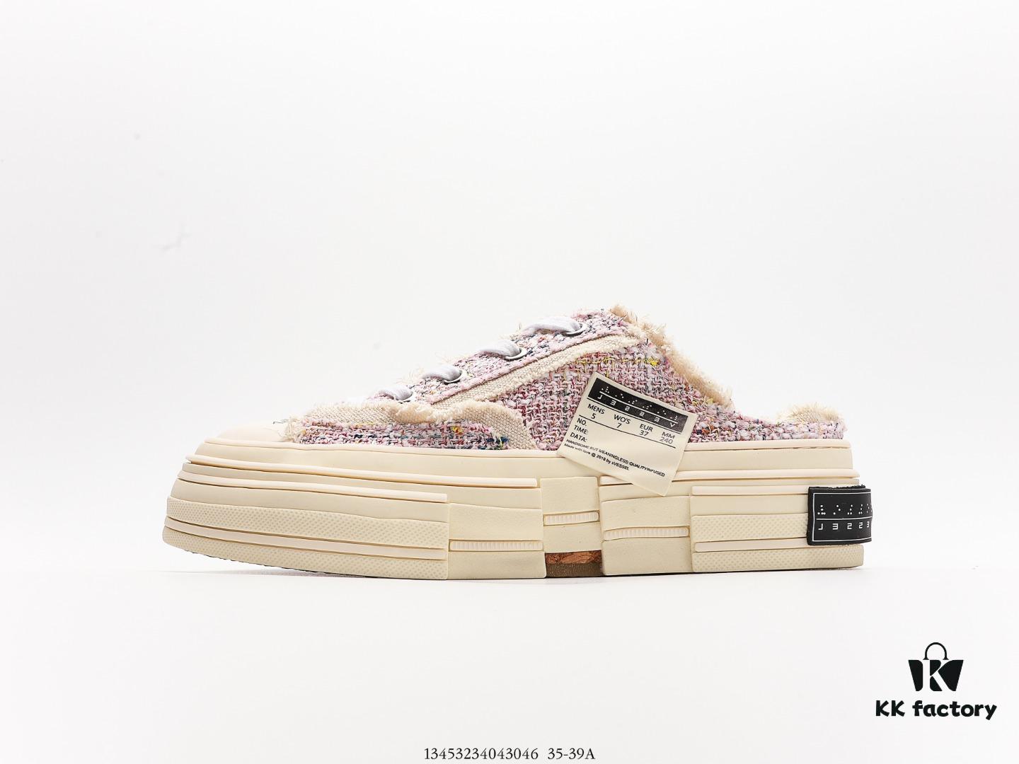 6930e8376e68136f4d9b2dfc XVESSEL G.O.P. Low Unisex Deconstructed Overlapping Platform Canvas Vulcanized Shoes with Cork Insole - Handcrafted Multi-layer Collar, Aged Tassel Design, 12oz Durable Canvas Fabric