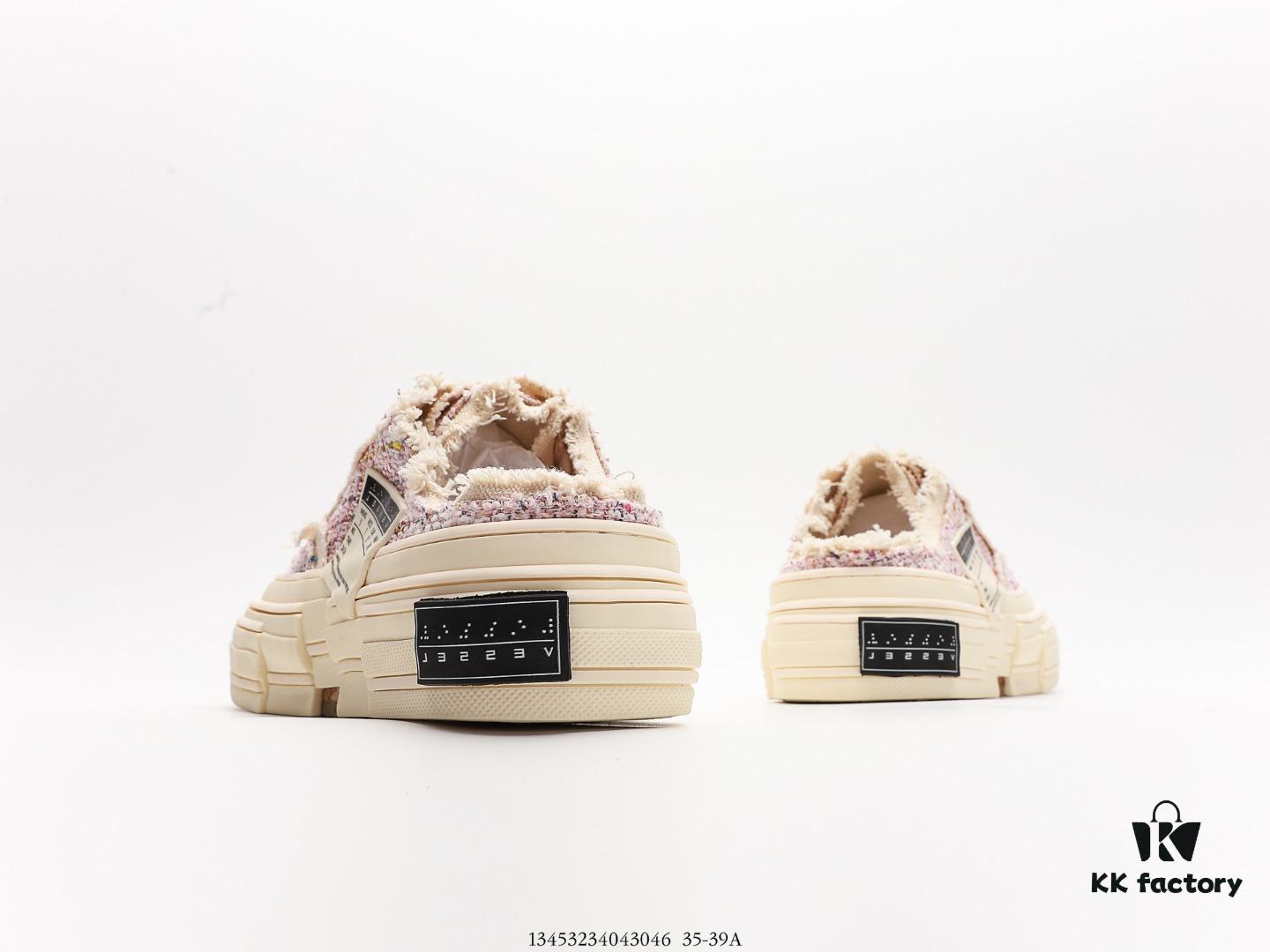 6930e8376e68136f4d9b2dff XVESSEL G.O.P. Low Unisex Deconstructed Overlapping Platform Canvas Vulcanized Shoes with Cork Insole - Handcrafted Multi-layer Collar, Aged Tassel Design, 12oz Durable Canvas Fabric