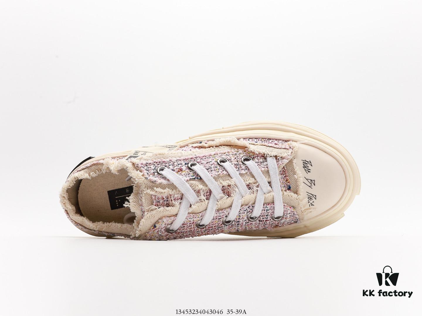 6930e8386e68136f4d9b2e01 XVESSEL G.O.P. Low Unisex Deconstructed Overlapping Platform Canvas Vulcanized Shoes with Cork Insole - Handcrafted Multi-layer Collar, Aged Tassel Design, 12oz Durable Canvas Fabric