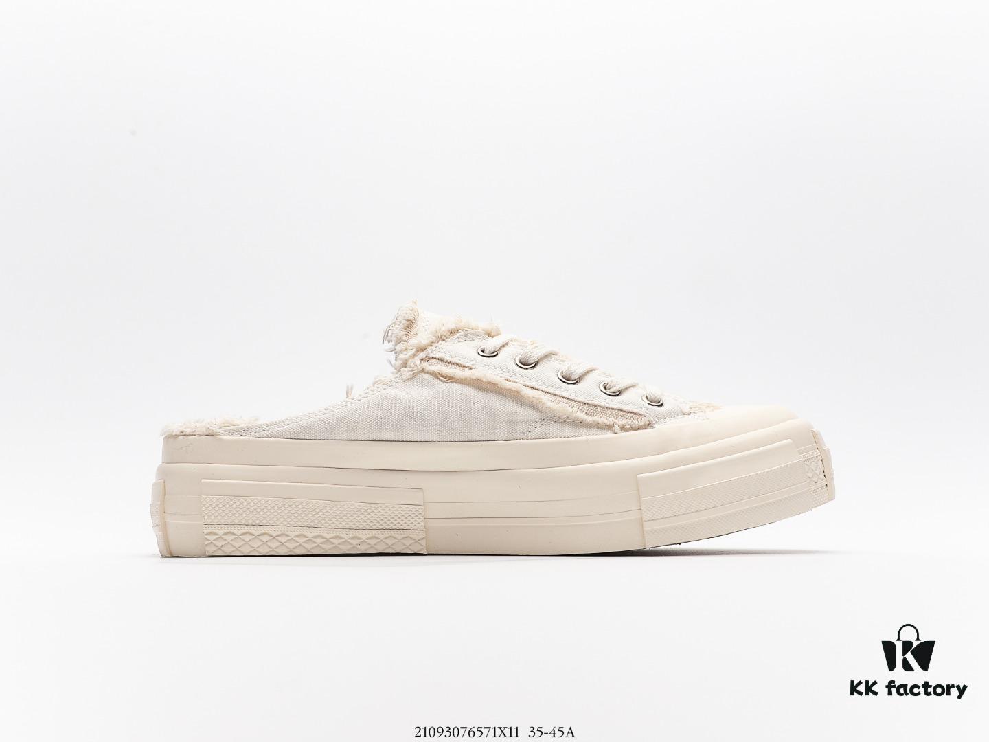 6930e8416e68136f4d9b2e0f xVESSEL G.O.P. Low Unisex Deconstructed Overlapping Platform Cork Insole Canvas Vulcanized Sneakers by Wu Jianhao's Personal Brand
