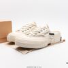 6930e8446e68136f4d9b2e15 xVESSEL G.O.P. Low Unisex Deconstructed Overlapping Platform Cork Insole Canvas Vulcanized Sneakers by Wu Jianhao's Personal Brand