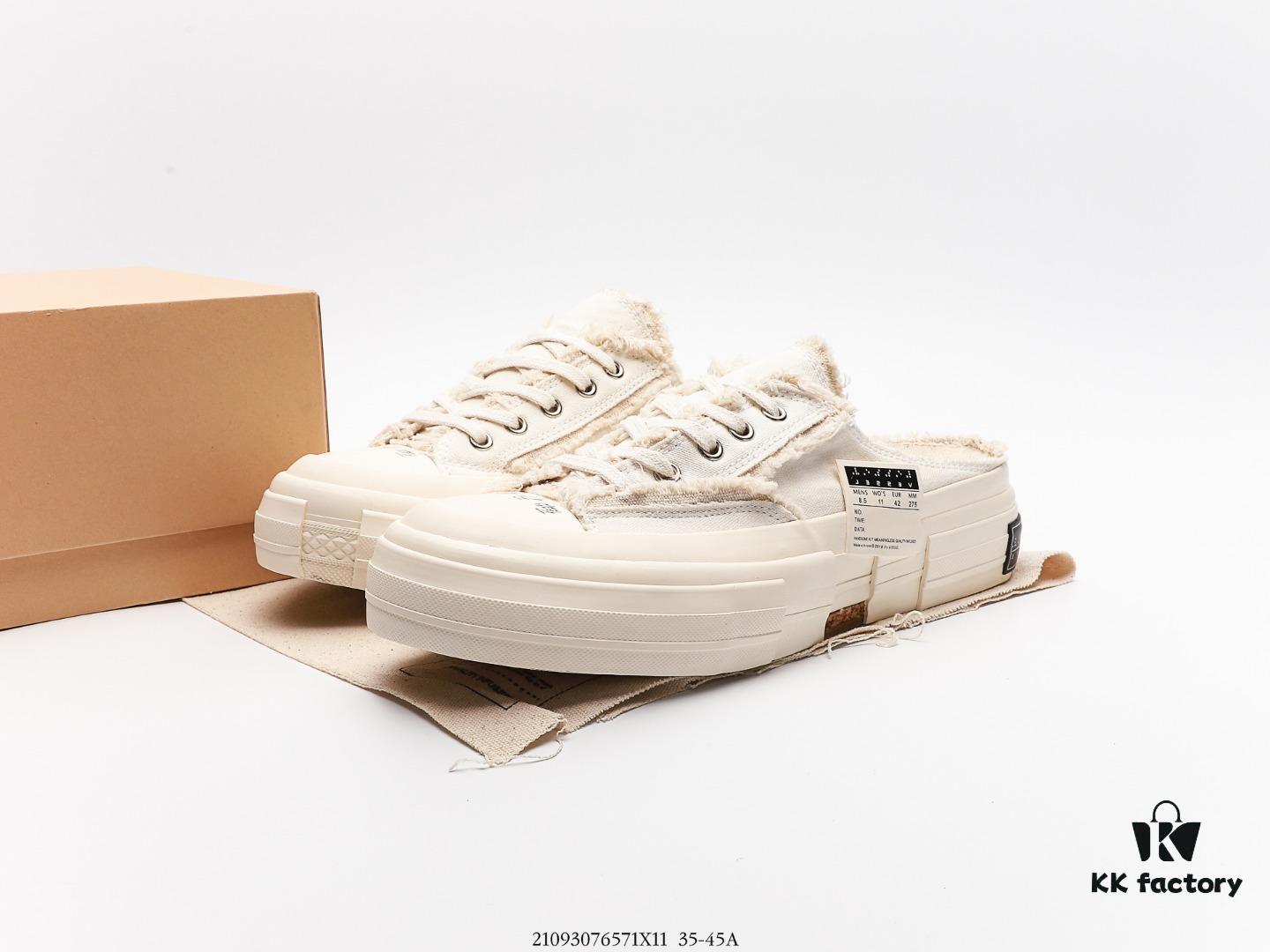 6930e8446e68136f4d9b2e15 xVESSEL G.O.P. Low Unisex Deconstructed Overlapping Platform Cork Insole Canvas Vulcanized Sneakers by Wu Jianhao's Personal Brand