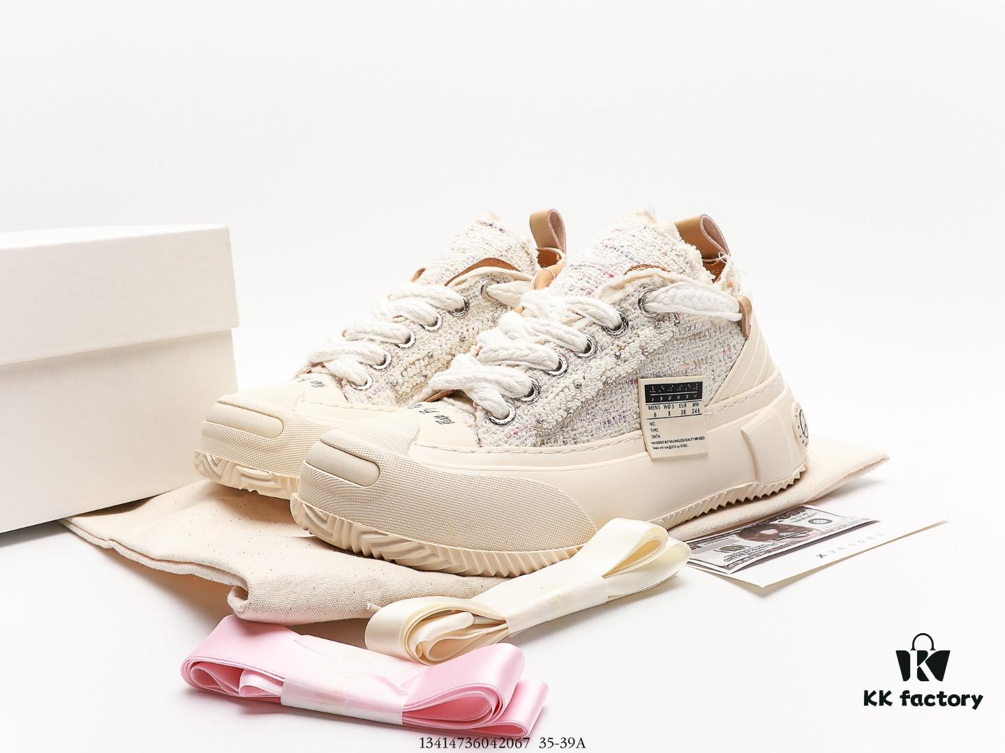 6930e8486e68136f4d9b2e1b Wu Jianhao 2.0 - SMILENCE Hidden Edition! xVESSEL G.O.P. 2.0 MARSHMALLOW Lows 'Peace by Piece' Deconstructed Overlaid Platform Canvas Vulcanized Shoes