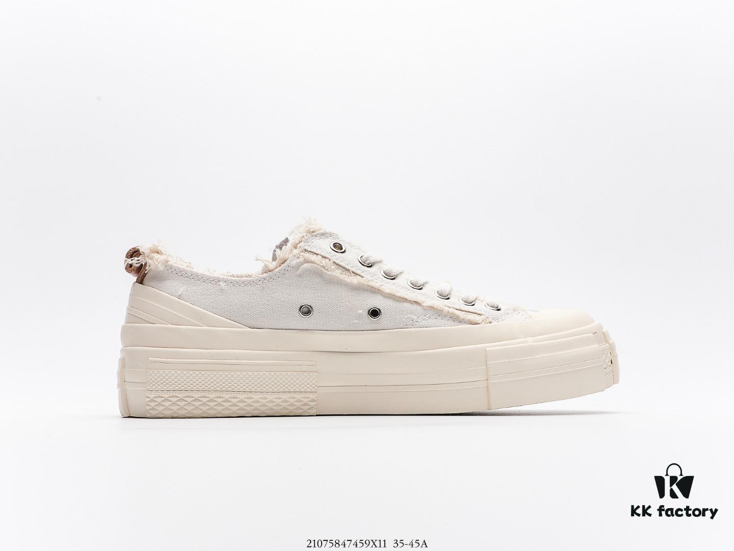 6930e8556e68136f4d9b2e31 High-Version Proxy Level | Market's Highest Quality - Wu Jianhao x VESSEL G.O.P. Low Cut Deconstructed Overlapped Platform Cork Low-Top Versatile Height-Increasing Canvas Vulcanized Skate Shoes