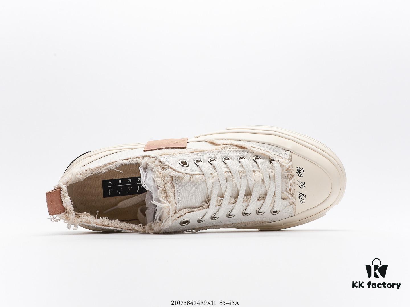 6930e8556e68136f4d9b2e34 High-Version Proxy Level | Market's Highest Quality - Wu Jianhao x VESSEL G.O.P. Low Cut Deconstructed Overlapped Platform Cork Low-Top Versatile Height-Increasing Canvas Vulcanized Skate Shoes