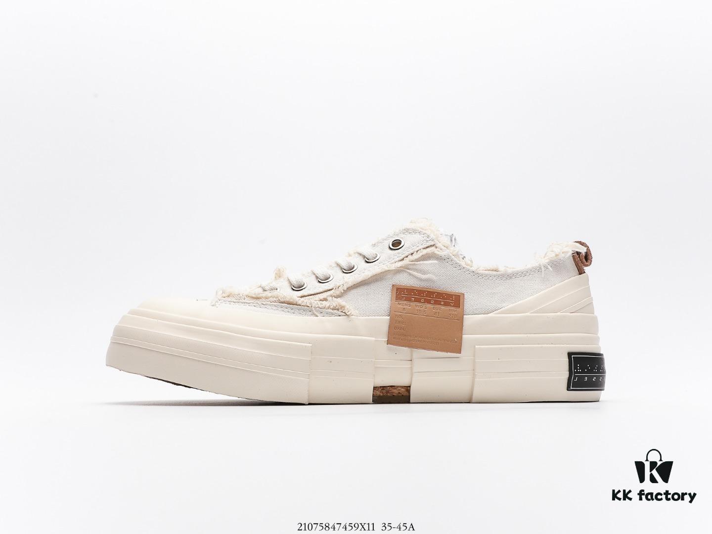 6930e8566e68136f4d9b2e35 High-Version Proxy Level | Market's Highest Quality - Wu Jianhao x VESSEL G.O.P. Low Cut Deconstructed Overlapped Platform Cork Low-Top Versatile Height-Increasing Canvas Vulcanized Skate Shoes