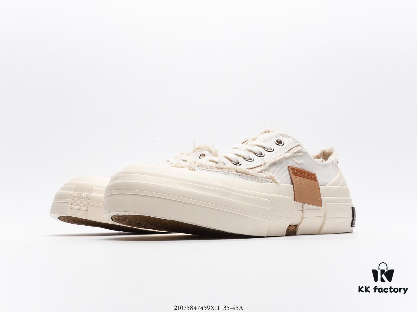 6930e8566e68136f4d9b2e36 High-Version Proxy Level | Market's Highest Quality - Wu Jianhao x VESSEL G.O.P. Low Cut Deconstructed Overlapped Platform Cork Low-Top Versatile Height-Increasing Canvas Vulcanized Skate Shoes