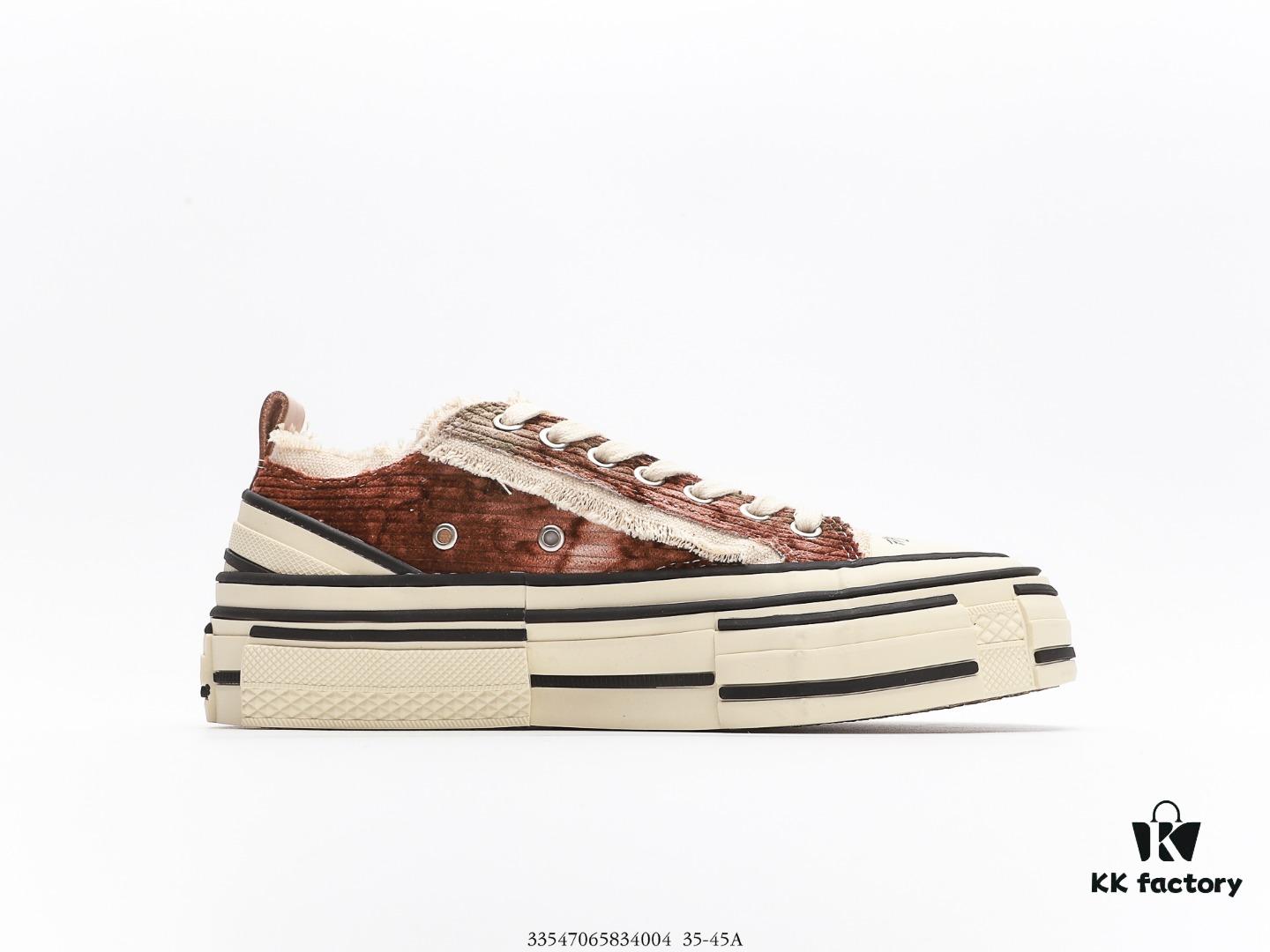 6930e85b6e68136f4d9b2e3b Wu Jianhao x VESSEL G.O.P. Low Unisex Canvas Vulcanized Platform Sneakers with Cork Insole - Handcrafted Multi-layered Trim, Distressed Tassel Design, 12oz Durable Canvas Upper
