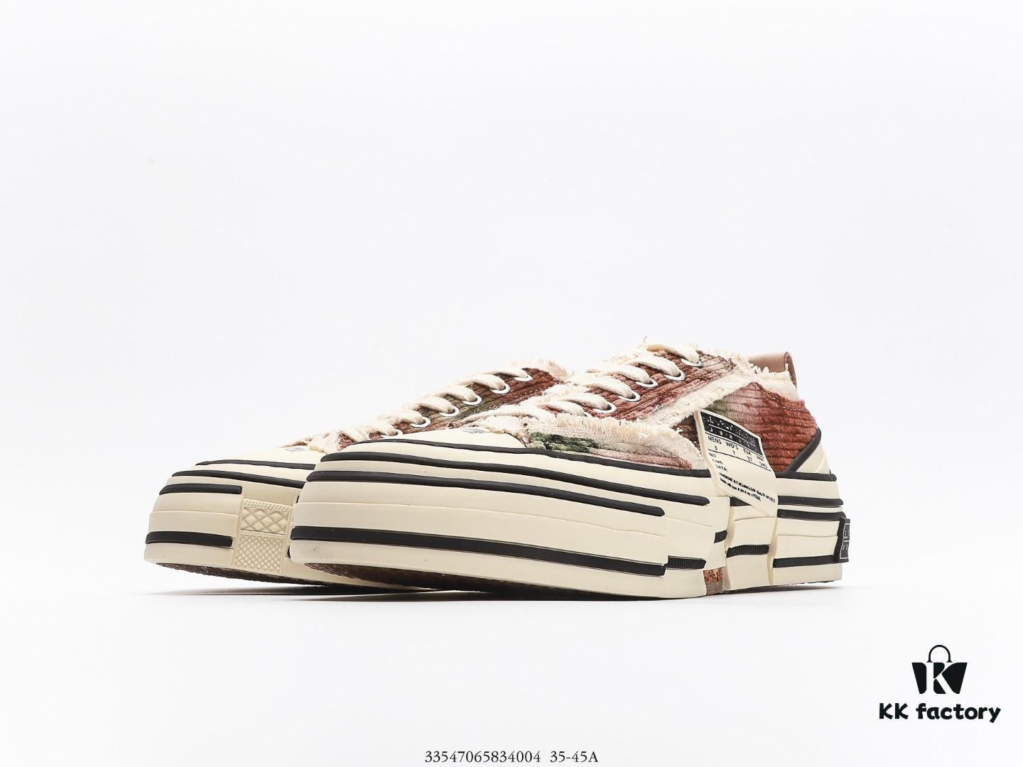 6930e85c6e68136f4d9b2e3c Wu Jianhao x VESSEL G.O.P. Low Unisex Canvas Vulcanized Platform Sneakers with Cork Insole - Handcrafted Multi-layered Trim, Distressed Tassel Design, 12oz Durable Canvas Upper