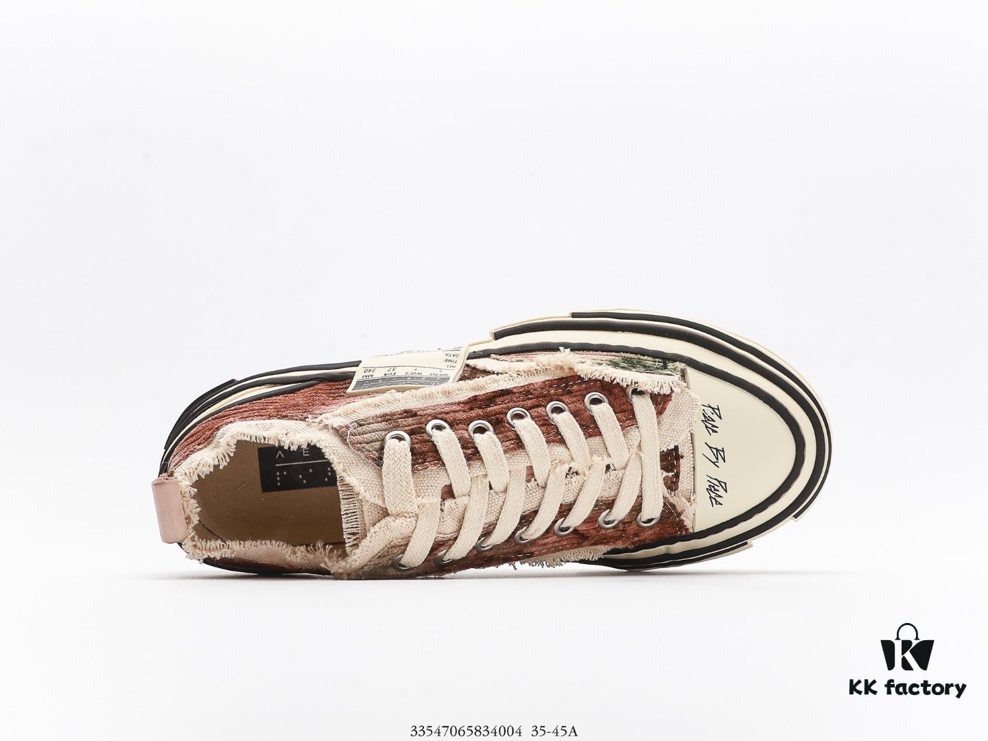 6930e85c6e68136f4d9b2e3d Wu Jianhao x VESSEL G.O.P. Low Unisex Canvas Vulcanized Platform Sneakers with Cork Insole - Handcrafted Multi-layered Trim, Distressed Tassel Design, 12oz Durable Canvas Upper