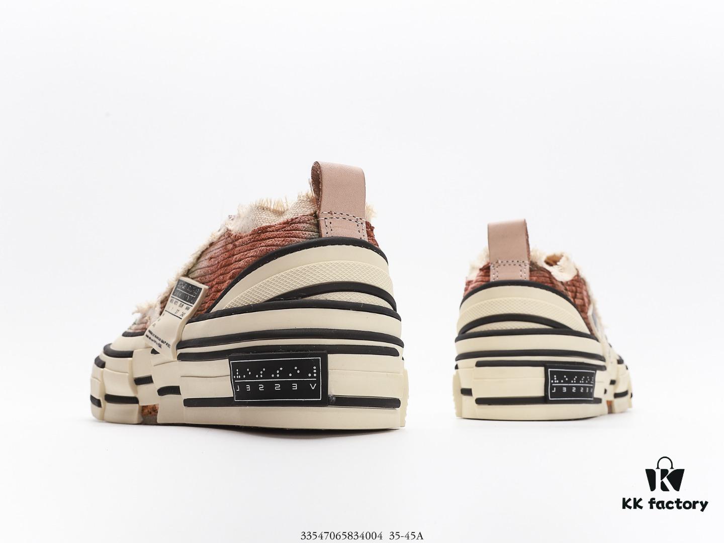 6930e85d6e68136f4d9b2e3f Wu Jianhao x VESSEL G.O.P. Low Unisex Canvas Vulcanized Platform Sneakers with Cork Insole - Handcrafted Multi-layered Trim, Distressed Tassel Design, 12oz Durable Canvas Upper