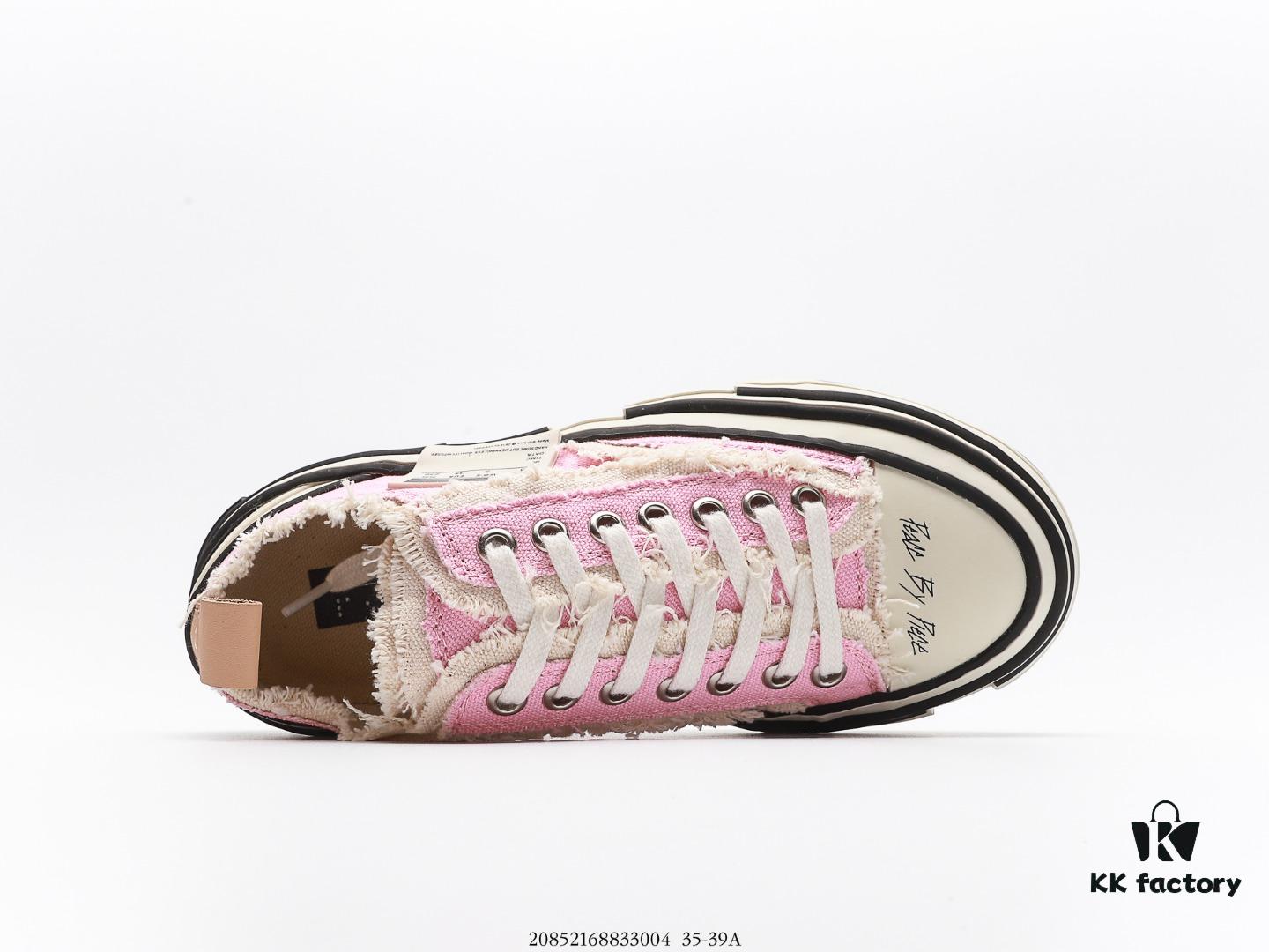 6930e8626e68136f4d9b2e44 Wu Jianhao x VESSEL G.O.P. Low Unisex Canvas Vulcanized Platform Sneakers with Cork Sole - Distressed Tassel Design, Handcrafted Multi-layer Rubber Trim, 12oz Heavy-duty Canvas Upper
