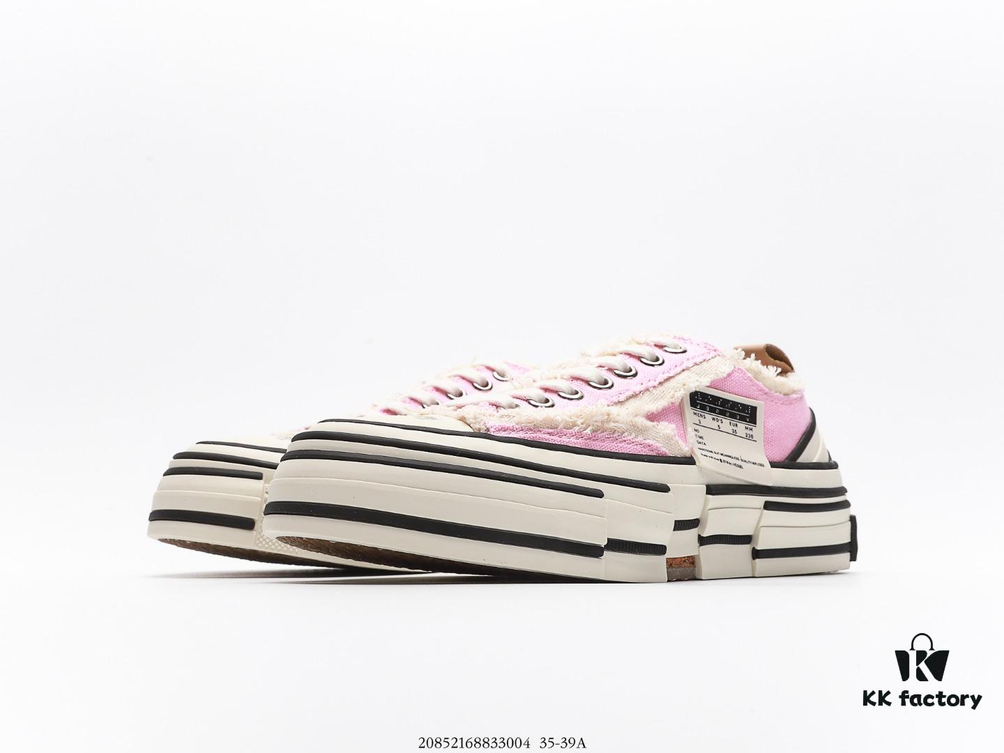 6930e8626e68136f4d9b2e45 Wu Jianhao x VESSEL G.O.P. Low Unisex Canvas Vulcanized Platform Sneakers with Cork Sole - Distressed Tassel Design, Handcrafted Multi-layer Rubber Trim, 12oz Heavy-duty Canvas Upper