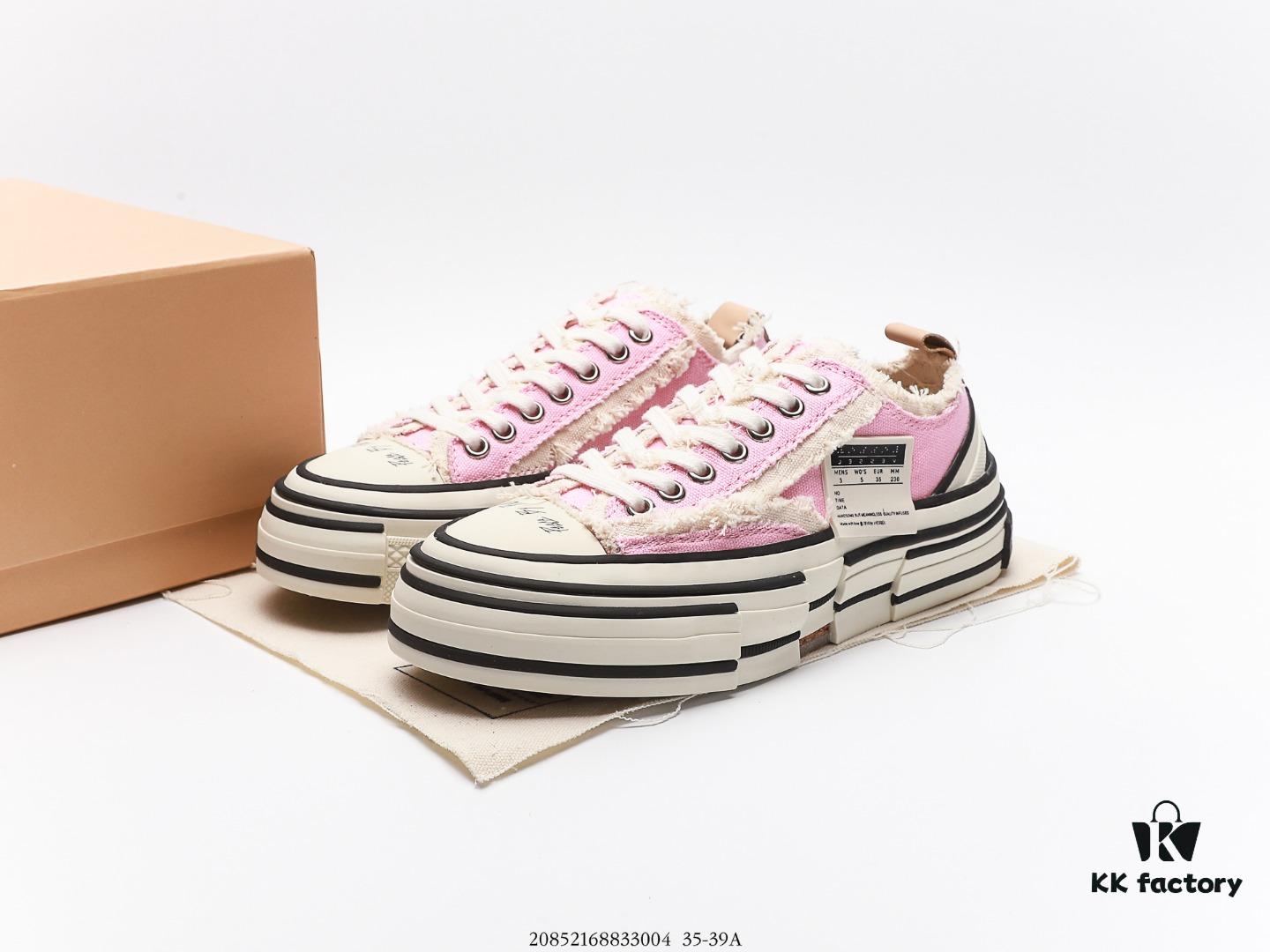 6930e8676e68136f4d9b2e48 Wu Jianhao x VESSEL G.O.P. Low Unisex Canvas Vulcanized Platform Sneakers with Cork Sole - Distressed Tassel Design, Handcrafted Multi-layer Rubber Trim, 12oz Heavy-duty Canvas Upper