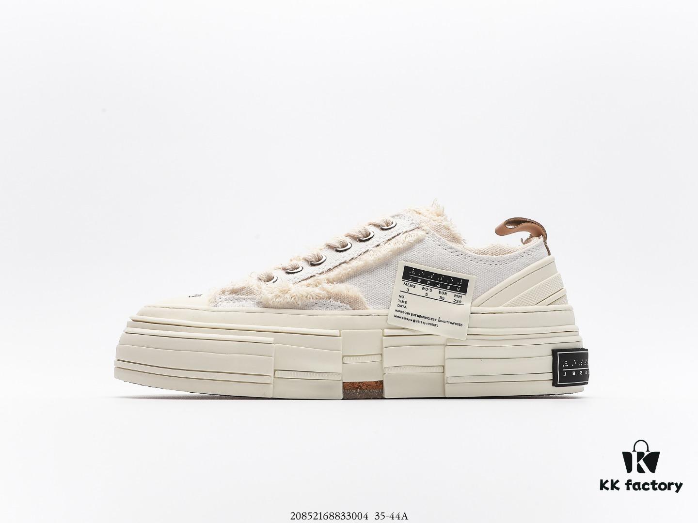 6930e8686e68136f4d9b2e49 Wu Jianhao x VESSEL G.O.P. Low Unisex Canvas Vulcanized Sneakers with Cork Sole – Deconstructed Layered Design, Elevated Comfort, Handcrafted Vulcanized Edge Binding, Gradient Finish, 12-Ounce Durable Canvas with Tassel Accents