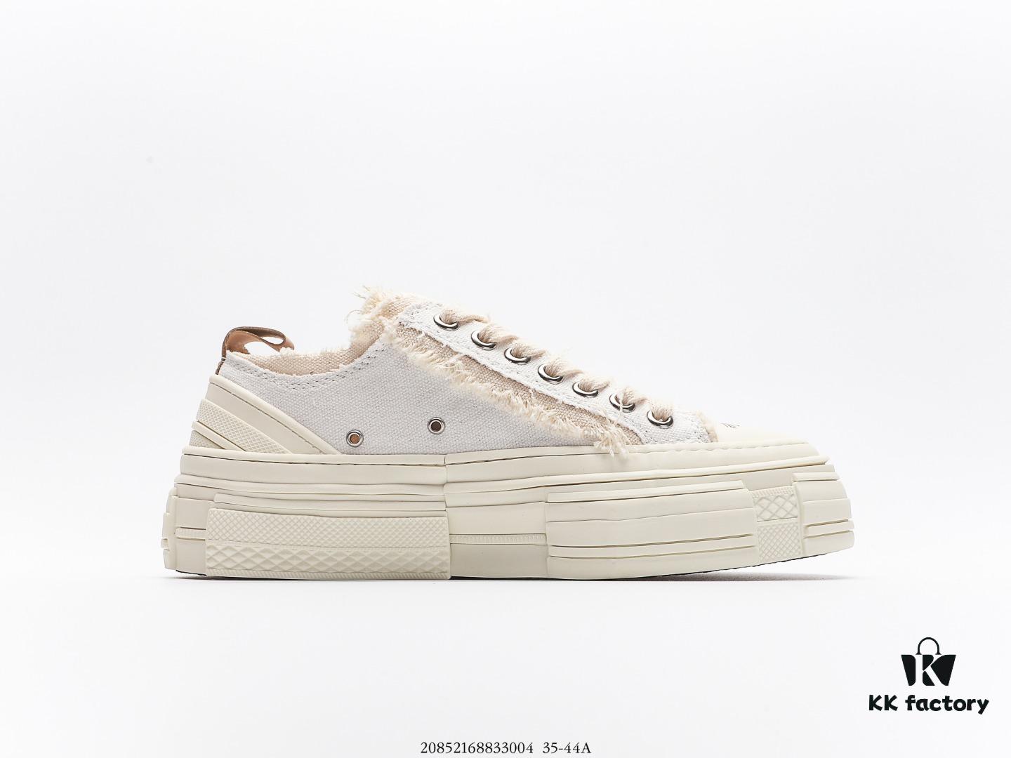 6930e8686e68136f4d9b2e4b Wu Jianhao x VESSEL G.O.P. Low Unisex Canvas Vulcanized Sneakers with Cork Sole – Deconstructed Layered Design, Elevated Comfort, Handcrafted Vulcanized Edge Binding, Gradient Finish, 12-Ounce Durable Canvas with Tassel Accents