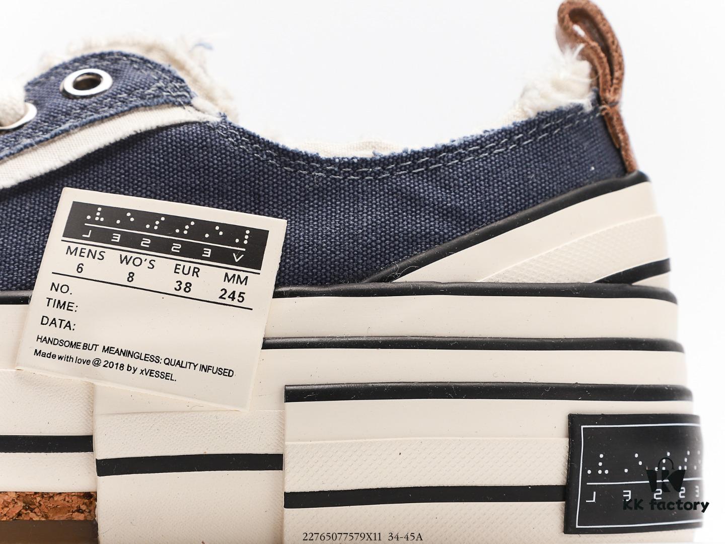 6930e86a6e68136f4d9b2e4e xVESSEL G.O.P. Low Unisex Deconstructed Overlapping Platform Cork Low-Top Canvas Vulcanized Shoes by Van Ness Wu's Personal Avant-Garde Brand – Stylish Height-Increasing Sneakers with NFC Anti-Counterfeit Tag, Gradient Effect Original Packaging, Upgraded Thick Cork Insole, Handcrafted Multi-Layer Strip Vulcanization Technique, 12-Ounce Durable Comfortable Canvas Fabric, Tassel Distressed Vintage Effect