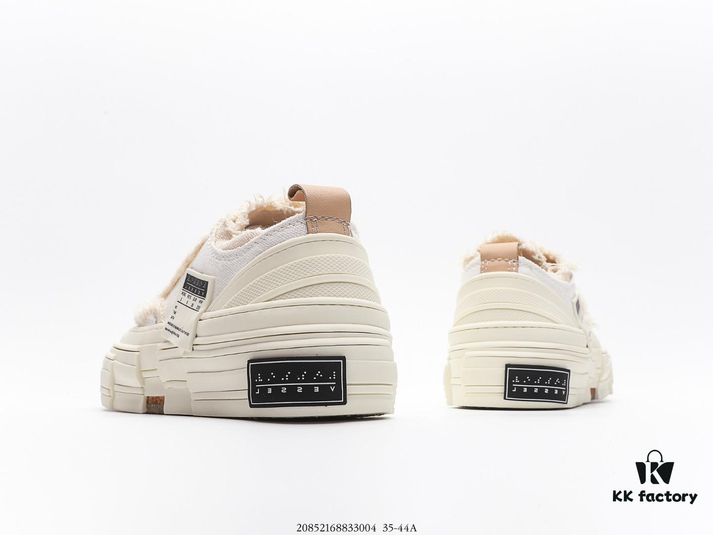 6930e86d6e68136f4d9b2e51 Wu Jianhao x VESSEL G.O.P. Low Unisex Canvas Vulcanized Sneakers with Cork Sole – Deconstructed Layered Design, Elevated Comfort, Handcrafted Vulcanized Edge Binding, Gradient Finish, 12-Ounce Durable Canvas with Tassel Accents