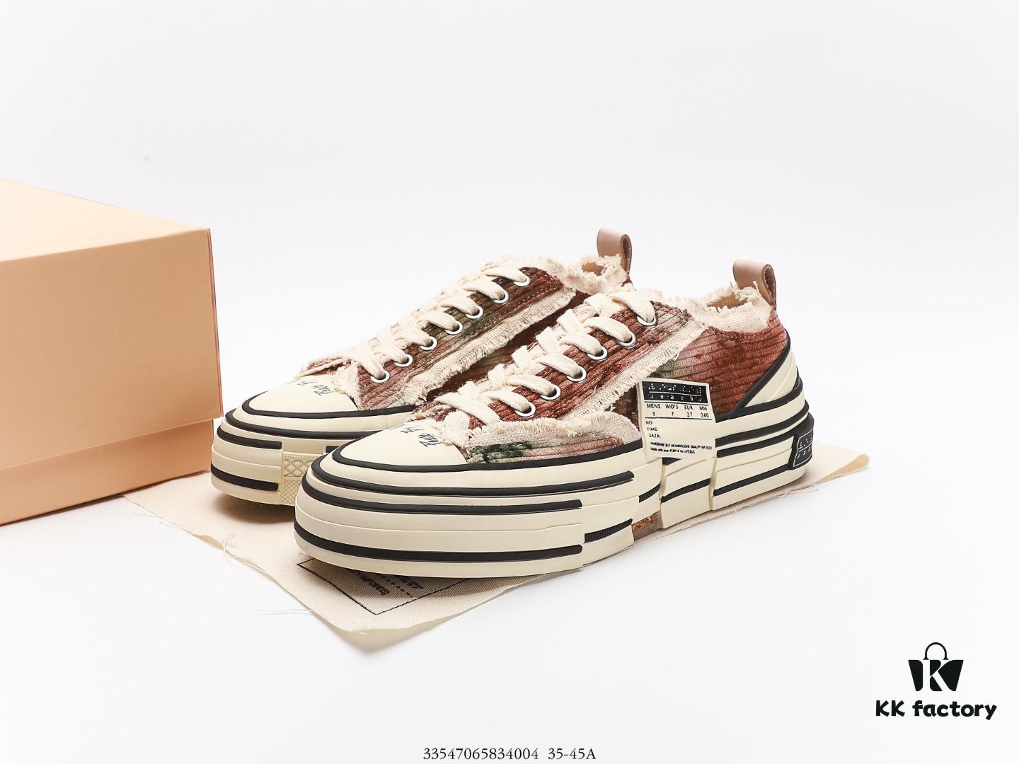 6930e8726e68136f4d9b2e58 Wu Jianhao x VESSEL G.O.P. Low Unisex Canvas Vulcanized Platform Sneakers with Cork Insole - Handcrafted Multi-layered Trim, Distressed Tassel Design, 12oz Durable Canvas Upper