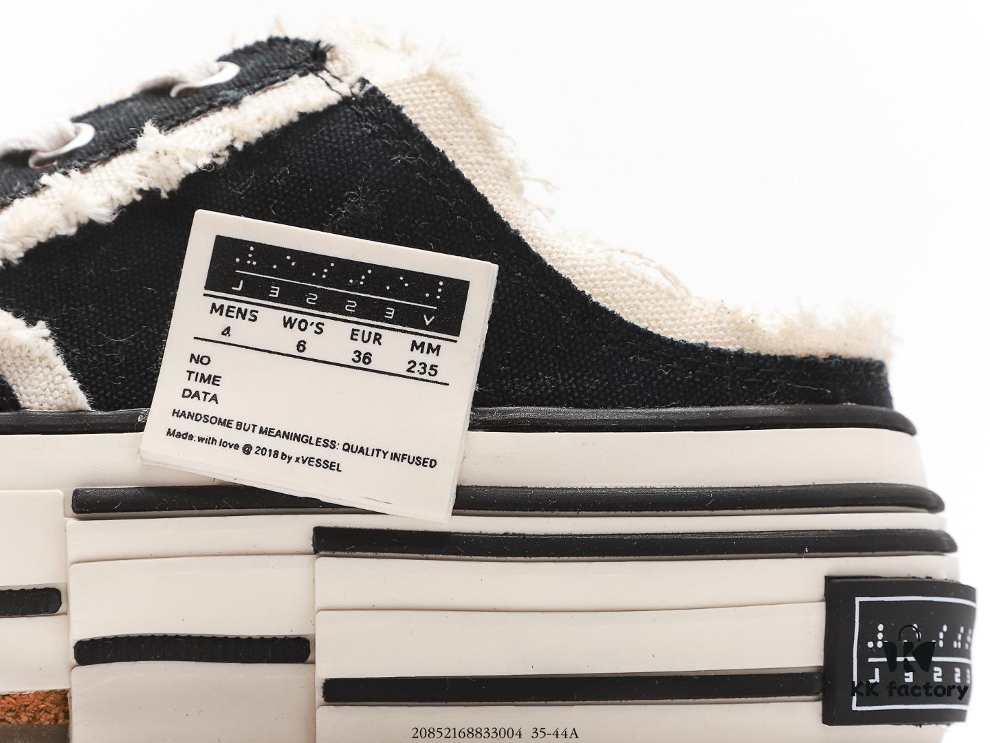 6930e8756e68136f4d9b2e5c Glow-in-the-Dark Wu Jianhao x VESSEL G.O.P. Low Cutout Platform Cork Low-Top Canvas Vulcanized Sneakers