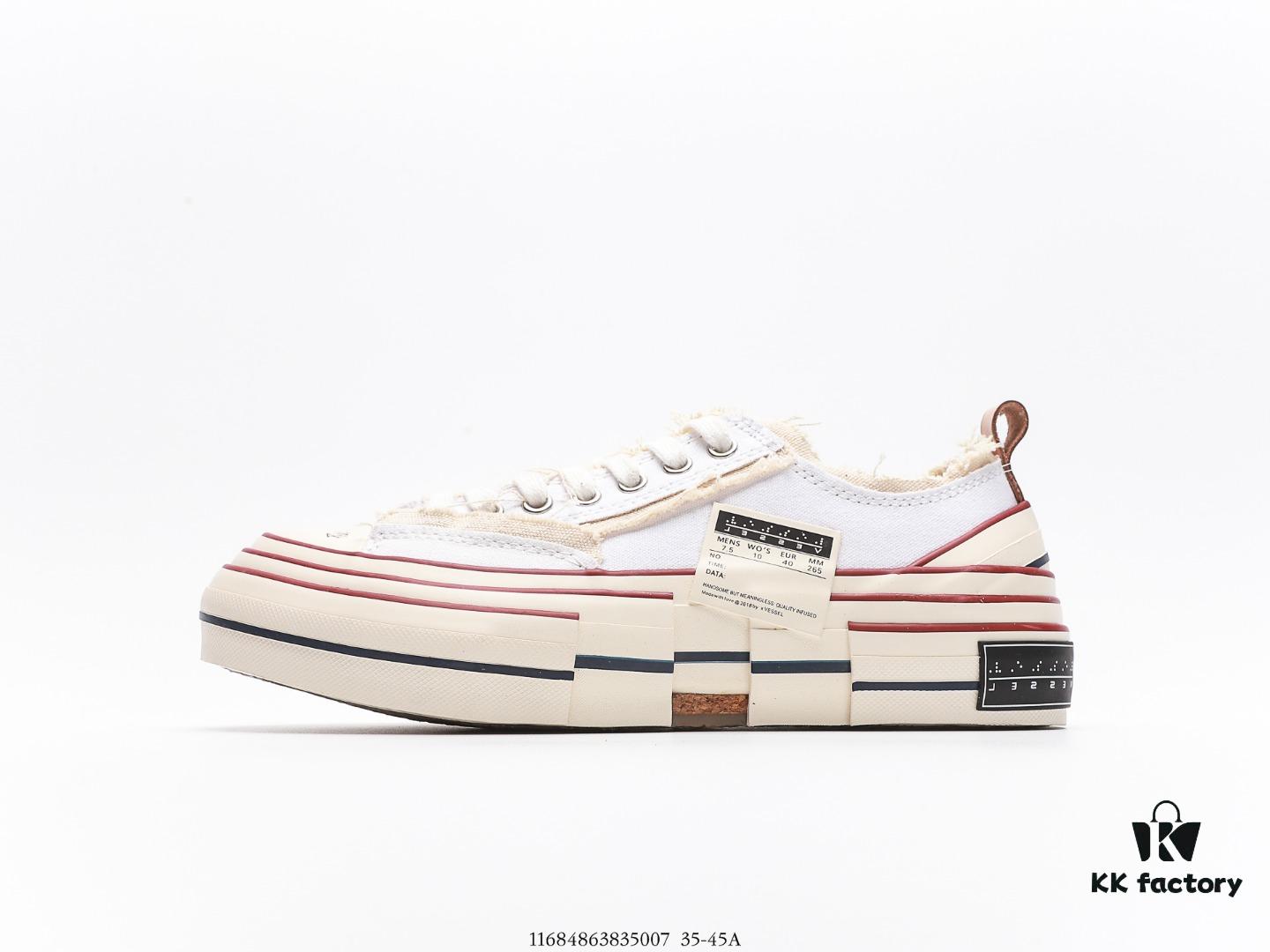 6930e8766e68136f4d9b2e5f High-End Version WU JIANHAO x VESSEL G.O.P. Low Cut Reconstructed Overlapping Platform Cork Low-Top Canvas Vulcanized Casual Elevating Sneakers