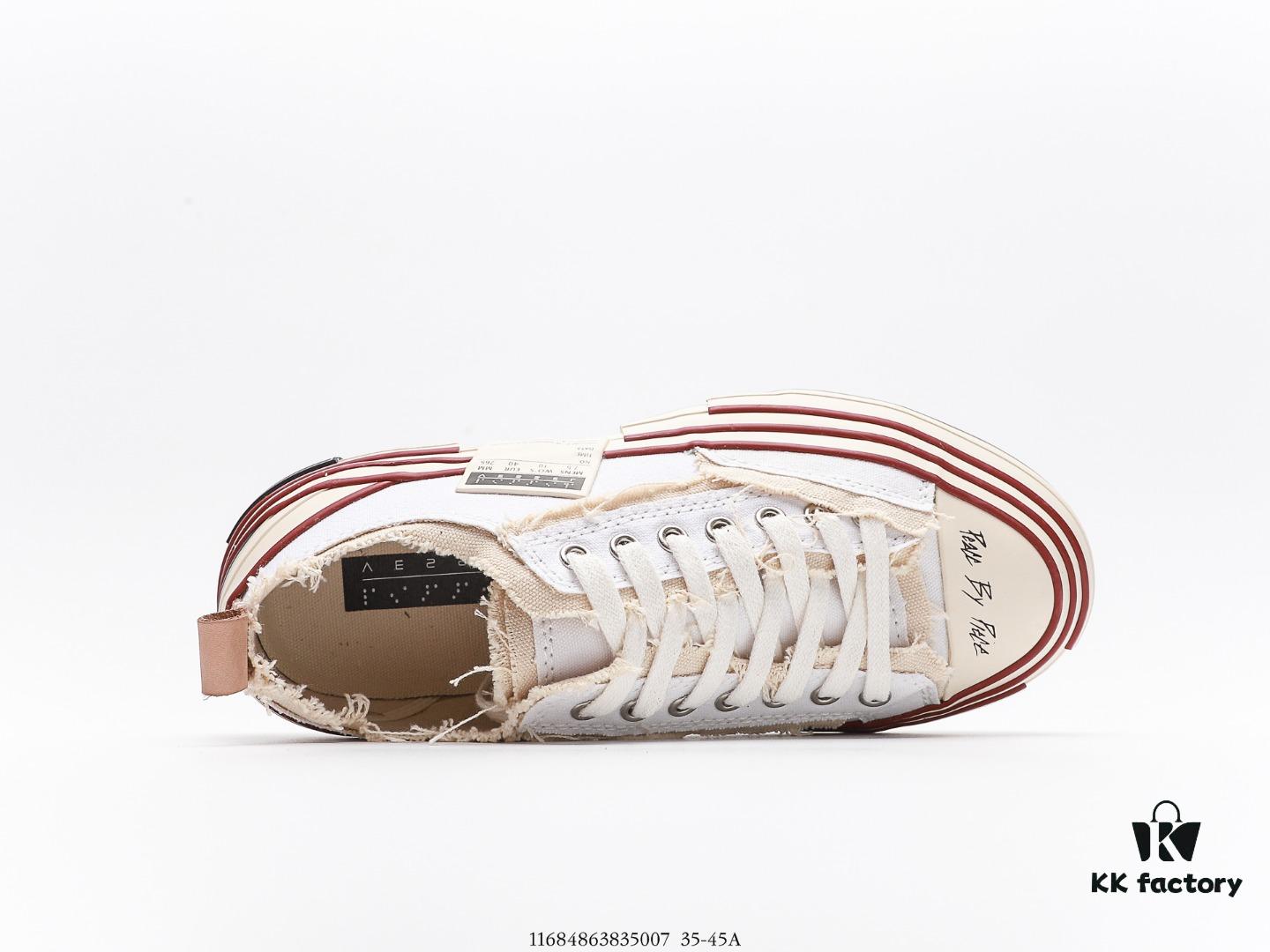 6930e8776e68136f4d9b2e62 High-End Version WU JIANHAO x VESSEL G.O.P. Low Cut Reconstructed Overlapping Platform Cork Low-Top Canvas Vulcanized Casual Elevating Sneakers