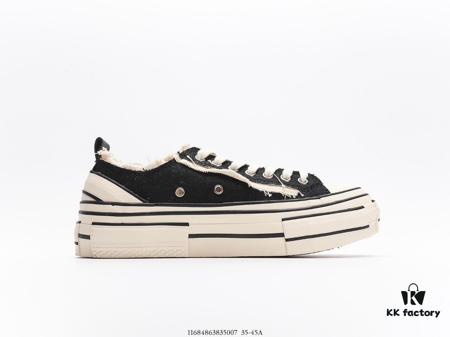 6930e87c6e68136f4d9b2e69 Glow-in-the-Dark Premium Version WU JIANHAO x VESSEL G.O.P. Low Cut Dismantled Overlapping Thick Cork Insole Elevated Comfort Canvas Vulcanized Sneakers
