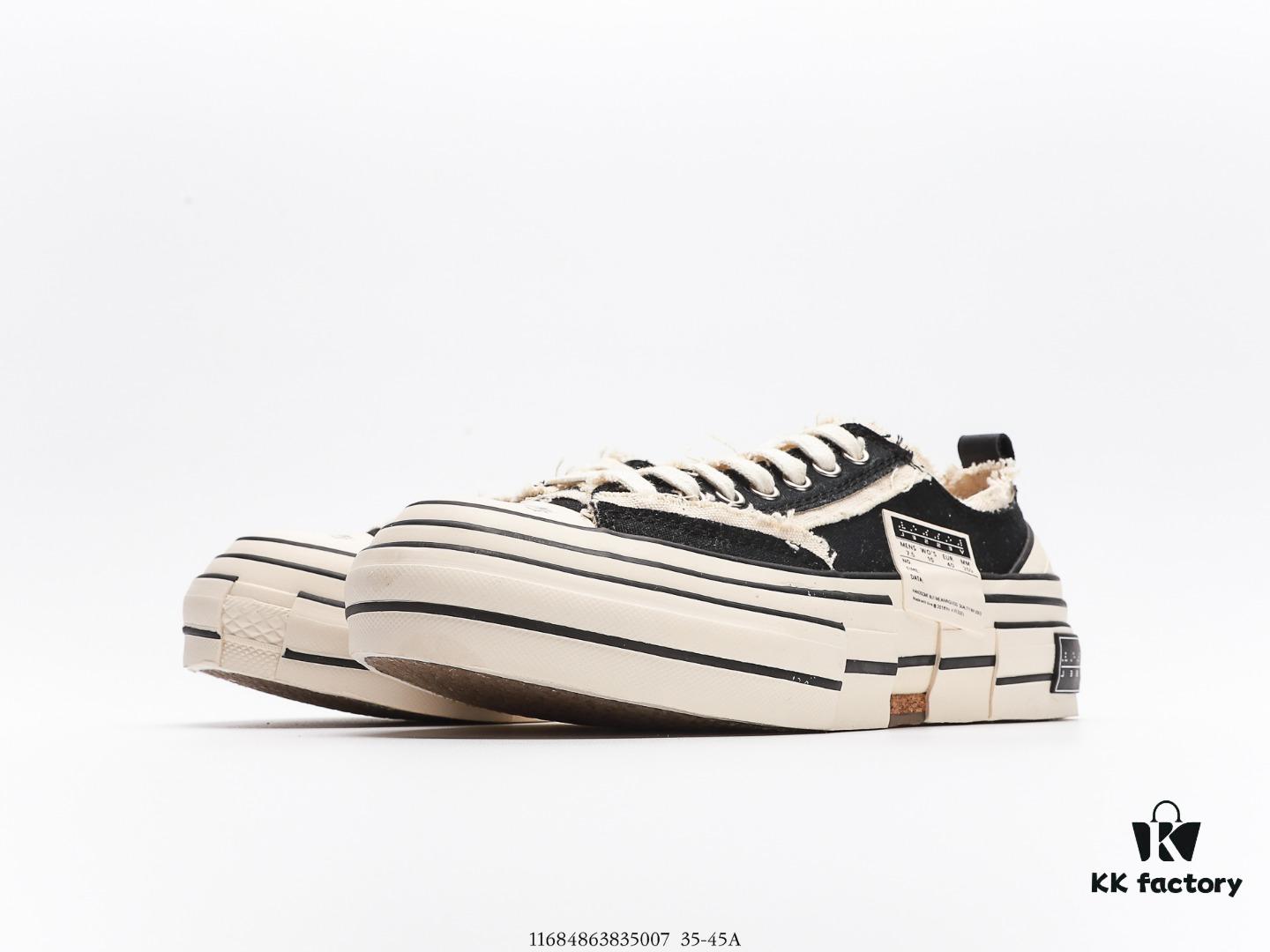 6930e87e6e68136f4d9b2e6e Glow-in-the-Dark Premium Version WU JIANHAO x VESSEL G.O.P. Low Cut Dismantled Overlapping Thick Cork Insole Elevated Comfort Canvas Vulcanized Sneakers