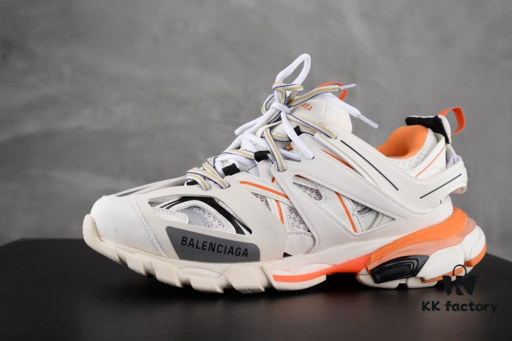 6930e8a06e68136f4d9b2ea6 Newly Released Paris Factory Original Upper Balenciaga Track 3rd Generation Series White Orange