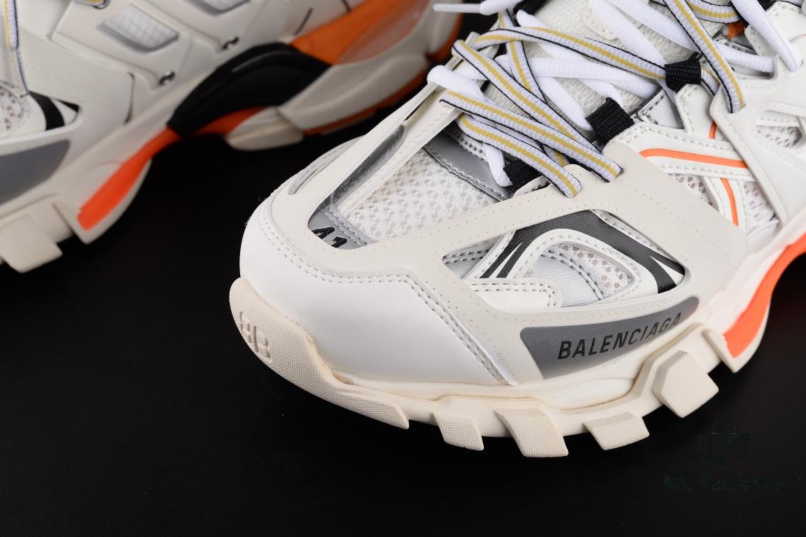 6930e8a06e68136f4d9b2ea7 Newly Released Paris Factory Original Upper Balenciaga Track 3rd Generation Series White Orange