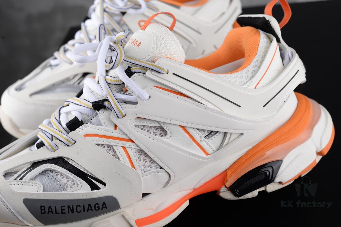 6930e8a26e68136f4d9b2eaa Newly Released Paris Factory Original Upper Balenciaga Track 3rd Generation Series White Orange