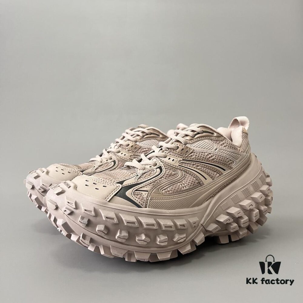 6930e8b96e68136f4d9b2ed0 BALENCIAGA Defender Brown Tire Rubber Platform Sneakers Unisex
