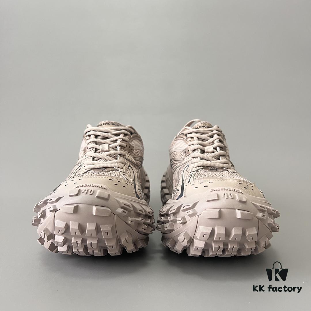 6930e8ba6e68136f4d9b2ed3 BALENCIAGA Defender Brown Tire Rubber Platform Sneakers Unisex