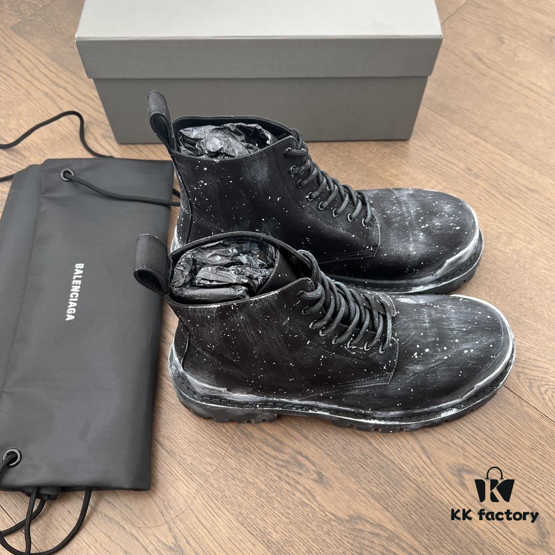 Balenciaga Strike Martin Boots in Asphalt Color