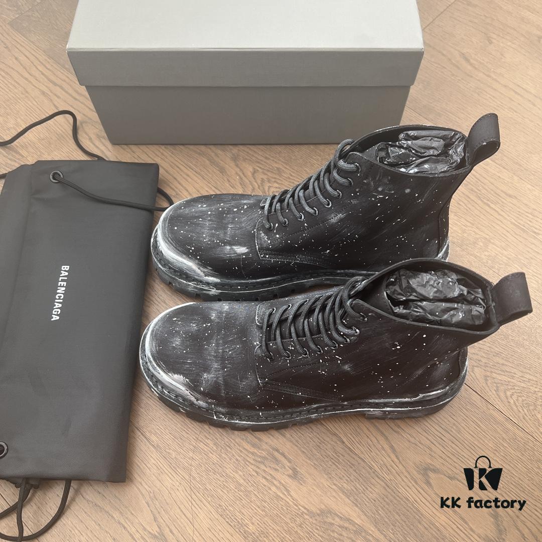 Balenciaga Strike Martin Boots in Asphalt Color