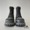 6930e8c56e68136f4d9b2ee3 Balenciaga Strike 20mm Distressed Cotton Canvas Lace-Up Black Ankle Boots